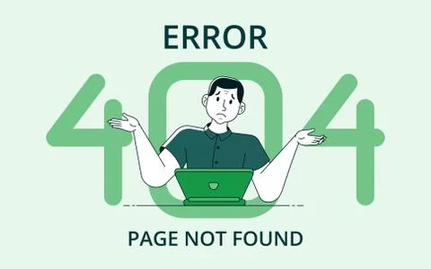 Error 404. Page not found. Vector illustration for web design Ilustración de archivo