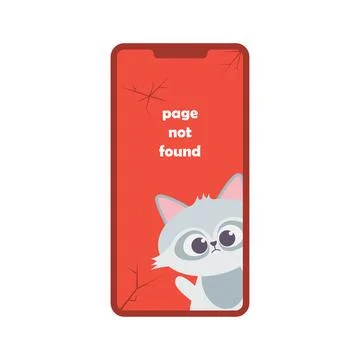 Error 404 Page Not Found. Cartoon Vector Illustration with Raccoon 스톡 일러스트