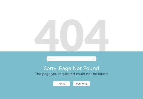 Error 404 page not found. Website 404 web failure. Oops trouble internet warning Stock Illustration