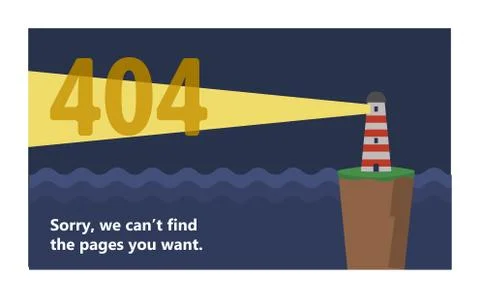 Error 404 page vector internet problem or web warning message webpage not found Stock Illustration