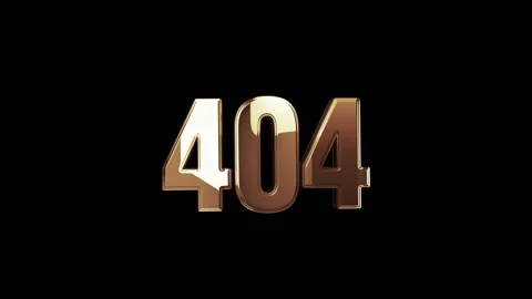 Error 404 problem metal symbol loop rotating Stock Footage 320341625