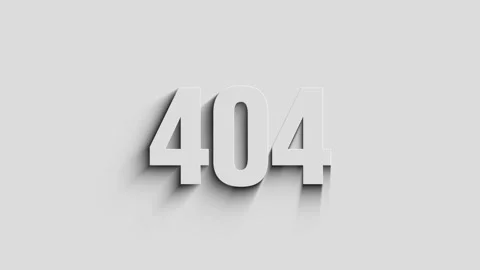 Error 404 problem symbol 3d with shadow Stock Footage 320340240
