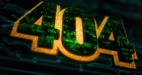 Error 404 problem symbol digital concept Stock Footage 320294763