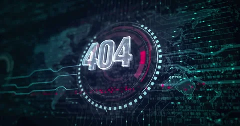 Error 404 problem symbol loop digital concept Stock Footage 320170458