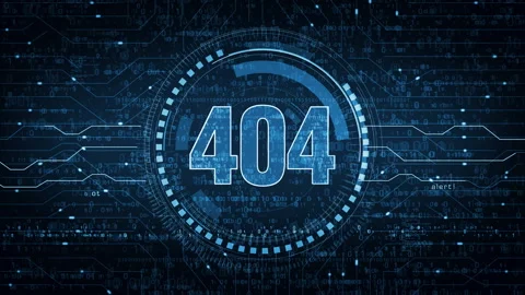 Error 404 problem symbol loop digital concept Stock Footage 320171908