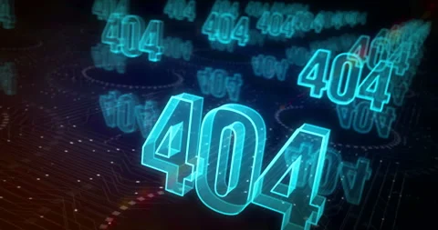Error 404 problem symbols loop cyber concept Stock Footage 320170517