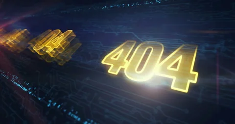 Error 404 problem symbols loop cyber loop concept Stock Footage 320293908