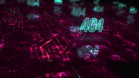 Error 404 problem symbols loop cyber concept Stock Footage 320293909