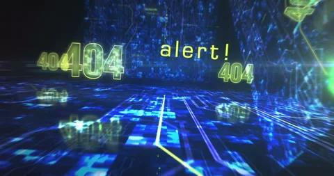 Error 404 problem symbols loop cyber concept Stock Footage 320294301