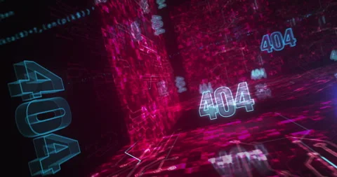 Error 404 problem symbols loop cyber concept Stock Footage 320294993
