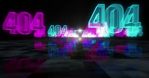 Error 404 problem symbols loop cyber concept Stock Footage 320342861