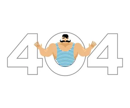 Error 404. retro athlete surprise. Page not found template for web site. vi.. 스톡 일러스트