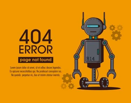 Error 404 robot style Stock-Illustration