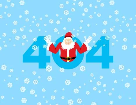 Error 404. Santa Claus is surprise. Page not found template for web site. C.. イラスト素材