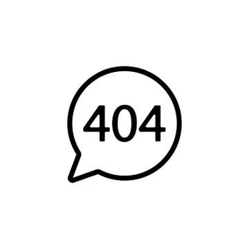Error 404 vector icon. Isolated contour symbol illustration Stock-Illustration