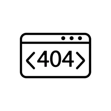 Error 404 vector icon. Isolated contour symbol illustration Stock-Illustration