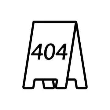 Error 404 vector icon. Isolated contour symbol illustration イラスト素材