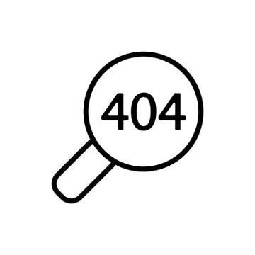 Error 404 vector icon. Isolated contour symbol illustration Stock-Illustration