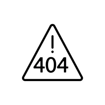 Error 404 vector icon. Isolated contour symbol illustration Illustrazione stock