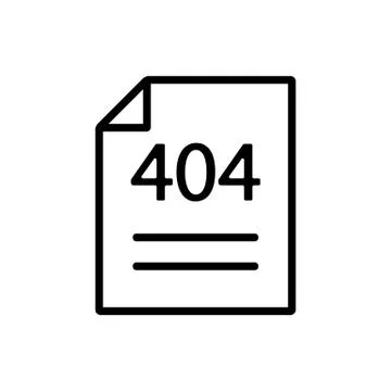Error 404 vector icon. Isolated contour symbol illustration Stockillustratie