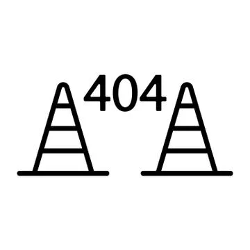 Error 404 vector icon. Isolated contour symbol illustration Stockillustratie