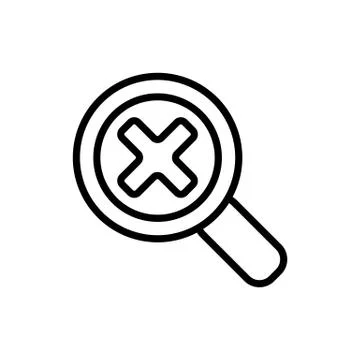 Error 404 vector icon. Isolated contour symbol illustration Stock Illustration