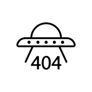 Error 404 vector icon. Isolated contour symbol illustration Stock-Illustration