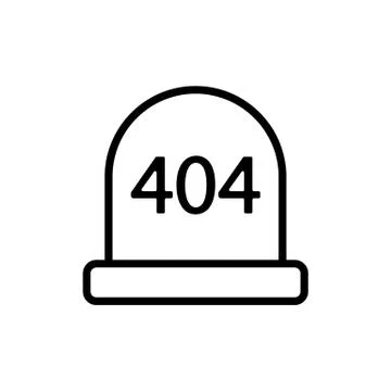 Error 404 vector icon. Isolated contour symbol illustration Illustrazione stock