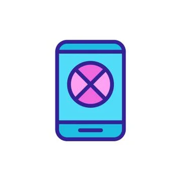 Error 404 vector icon. Isolated contour symbol illustration イラスト素材