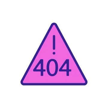 Error 404 vector icon. Isolated contour symbol illustration Ilustración de archivo