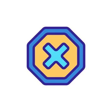 Error 404 vector icon. Isolated contour symbol illustration Illustrazione stock