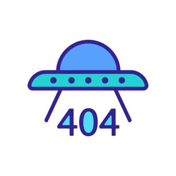 Error 404 vector icon. Isolated contour symbol illustration Stock Illustration