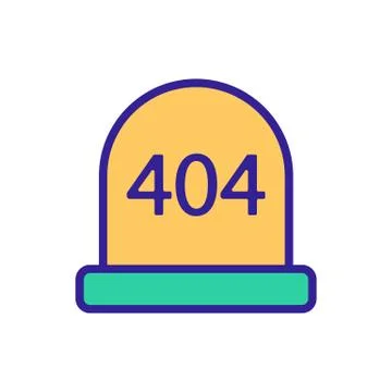 Error 404 vector icon. Isolated contour symbol illustration Stockillustratie
