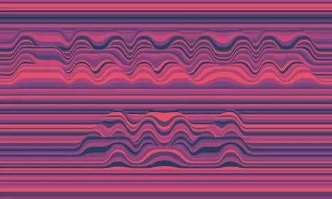 Error 404. Vector striped background. Abstract color waves. Sound wave oscill Stock Illustration