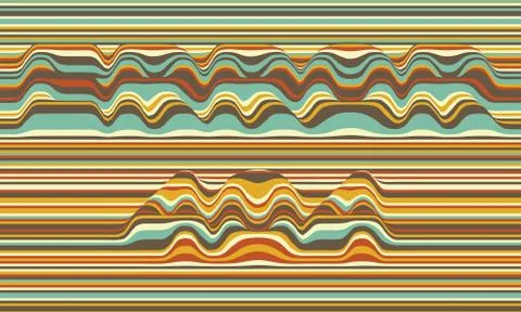 Error 404. Vector striped background. Abstract color waves. Sound wave oscill Illustrazione stock