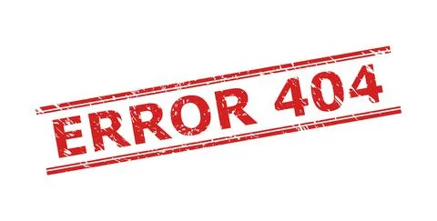 ERROR 404 Watermark with Grunged Texture and Double Parallel Lines Stock Illustration