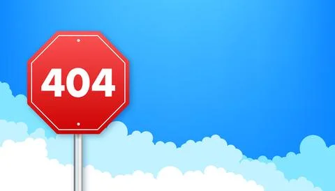 Error 404 web page template vector design. Website 404 page error with servers Stock Illustration