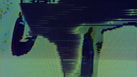 Error abstract background with digital signal error and collapsed data. design e Stock Footage 161461713