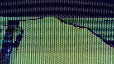 Error abstract background with digital signal error and collapsed data.design el Stock Footage 161462875