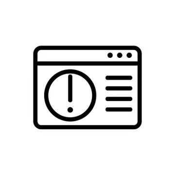 Error accessing personal folder icon vector outline illustration Ilustración de archivo