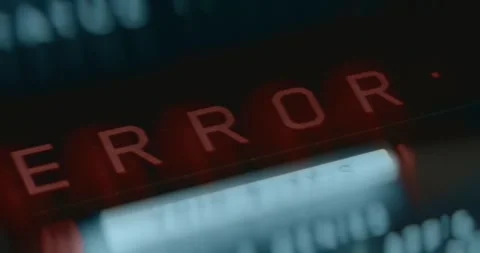 Error Alert, notification, failed operation Stock Footage 310804387