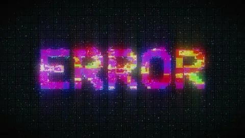 ERROR animation with glitch effect. Glit... | Stock Video | Pond5