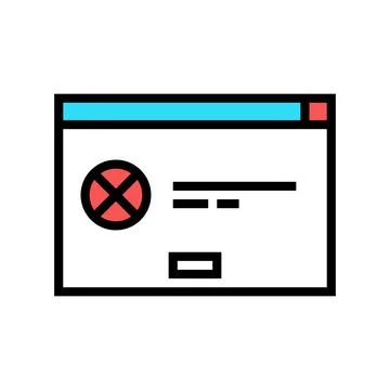 Error application window color icon vector illustration Illustrazione stock
