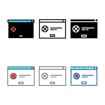 Error application window color icon edition vector Stock-Illustration