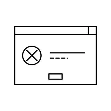 Error application window line icon vector illustration Stock Illustration