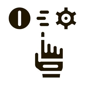 Error in automated settings icon Vector Glyph Illustration Stock-Illustration