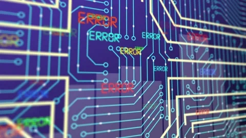 Error, background with processor chips Stock Footage 96435386
