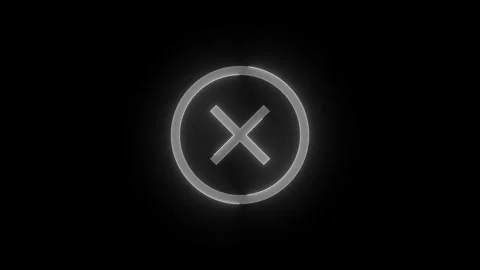 Error badge badge stroke icon glowing neon animation Stock Footage 289404069