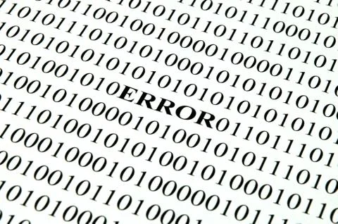 Error in binary code 写真素材