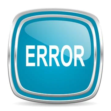 Error blue glossy icon Stock Illustration
